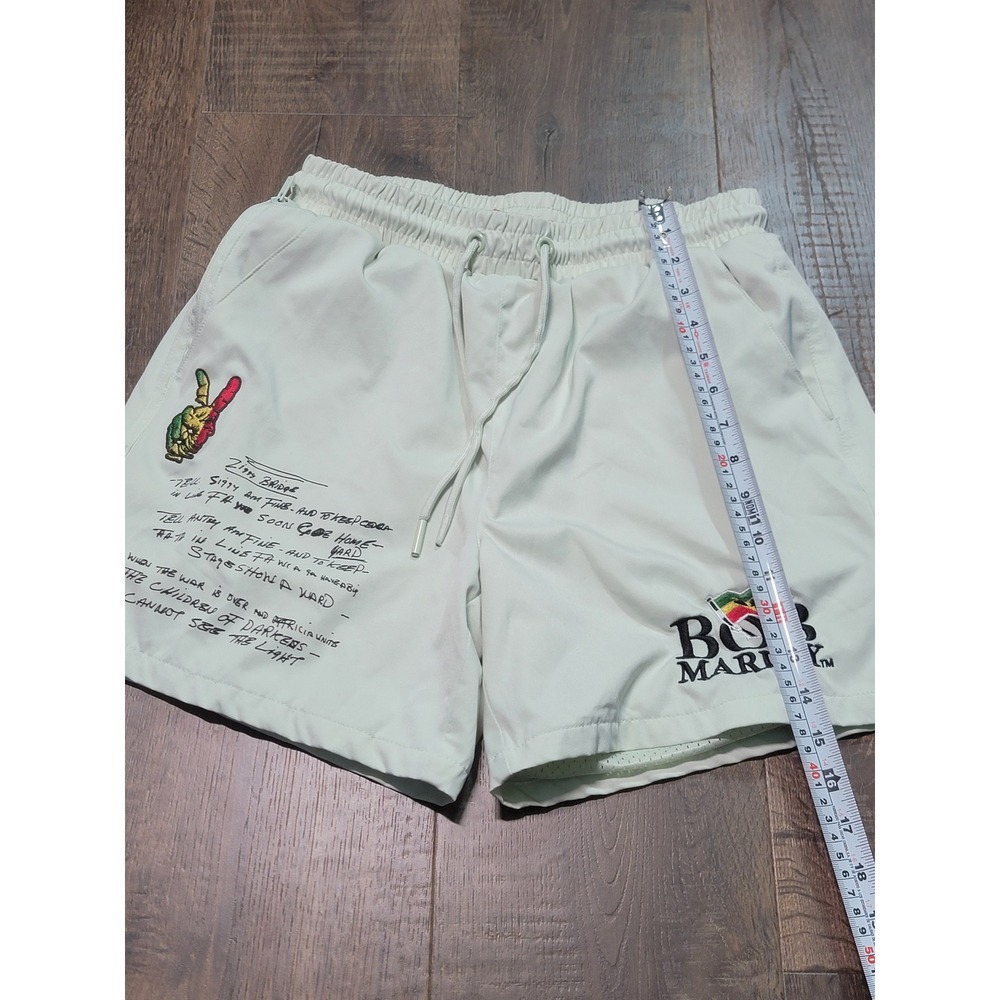 Shoe Palace Bob Marley Mens Mint Green Graphic Mesh Lined Shorts JM123827SP